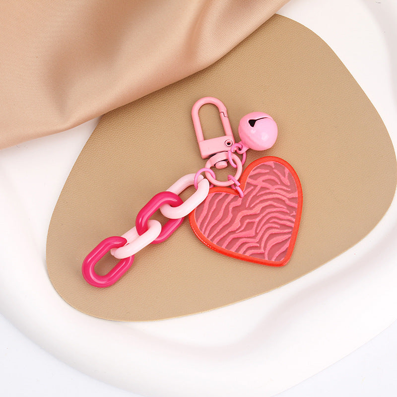 Wholesale Acrylic Love Color Chain Key Chain